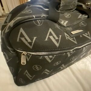 Adrienne Vittadini Duffel Roller Luggage, In Line Skate Wheels Luxury Travel Bag